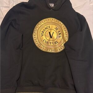 Versace Jeans Collection Black and Gold Crewneck Sweater